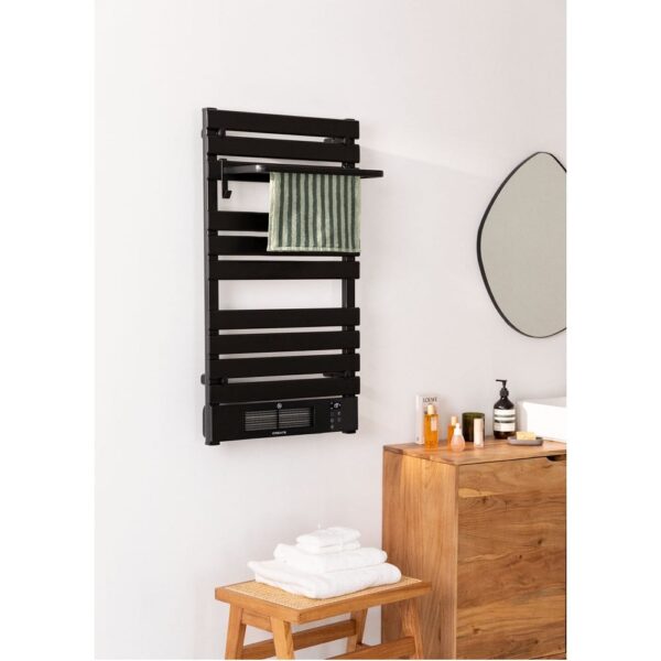 Radiator electric de perete pentru baie cu Wi-Fi, CREATE, Warm Towel Pro, negru