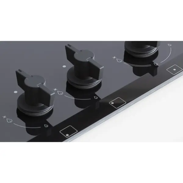 Plita incorporabila pe gaz, Bertazzoni, colectie Modern, 5 arzatoare, 90 cm, negru