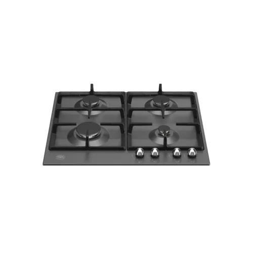 Plita incorporabila pe gaz, Bertazzoni, colectie Heritage, 4 arzatoare, 60 cm, negru mat