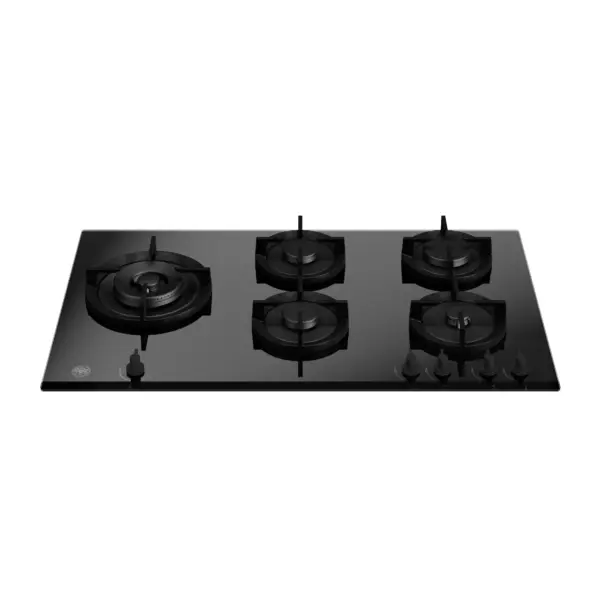 Plita incorporabila pe gaz, Bertazzoni, colectie Modern, 5 arzatoare, 90 cm, negru