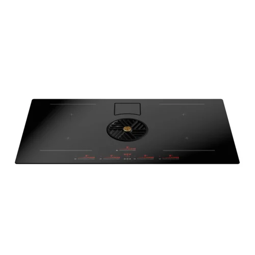 Plita incorporabila cu inductie si hota integrata, Bertazzoni, 4 zone, colectie Modern, negru