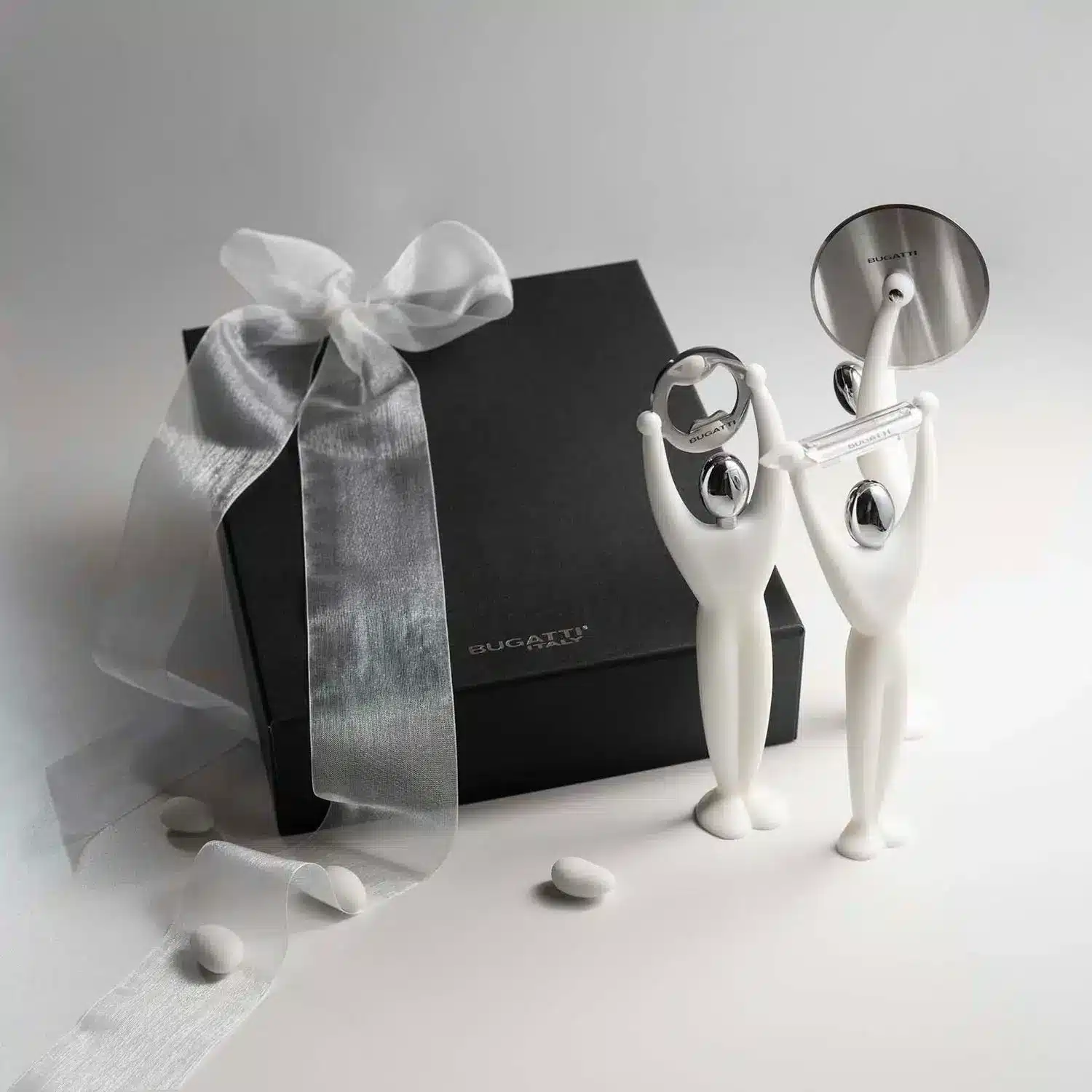 Set ustensile, Gym, Casa Bugatti, 3 piese, alb