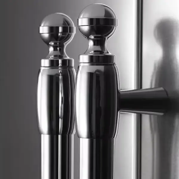 Frigider side by side, 636 litri, Bertazzoni, French Door, colectie Heritage, inox