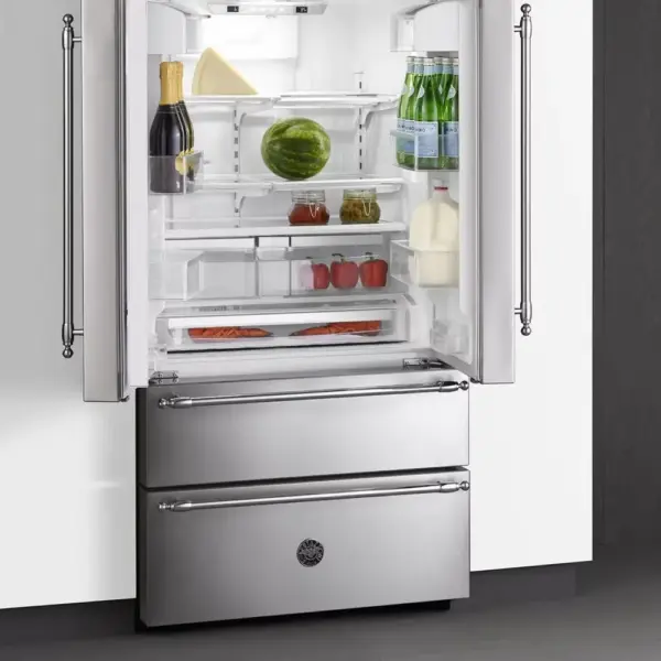 Frigider side by side, 636 litri, Bertazzoni, French Door, colectie Heritage, inox