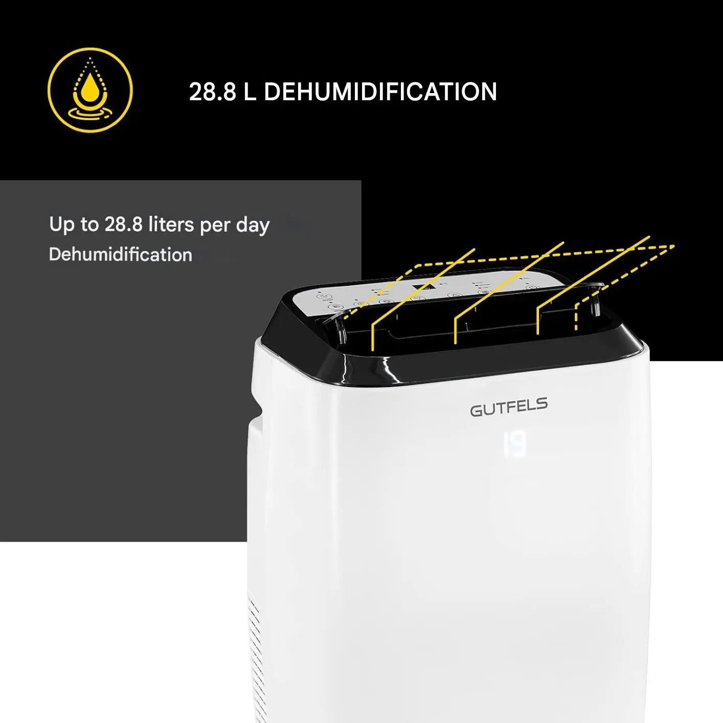 Aparat de aer conditionat portabil, Gutfels, CM61248, 12000 BTU, alb