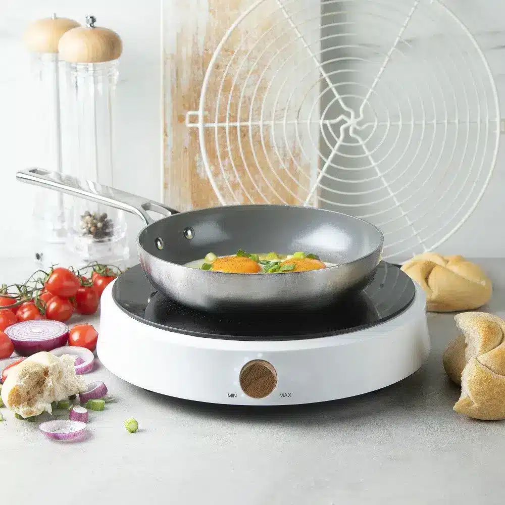 Plita electrica cu inductie, DOMO, 2000 W, 1 zona, alb