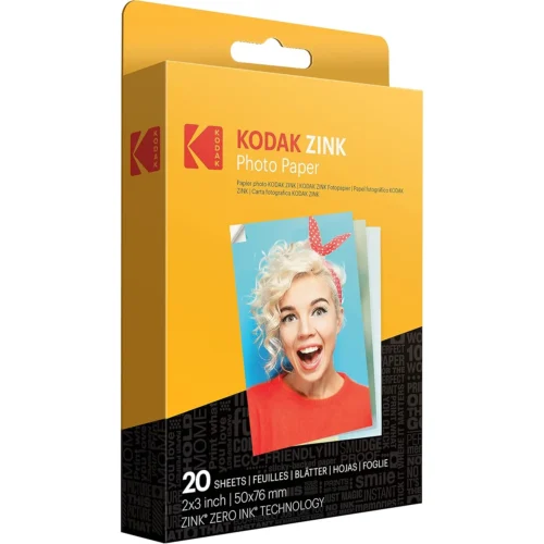 Hartie foto Zink 2x3'' pentru Kodak, 20 bucati