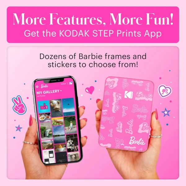 Imprimanta foto portabila pentru smartphone Barbie x Kodak, Step Wireless Printer Signature