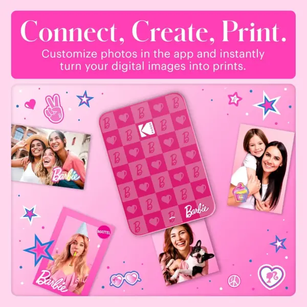 Imprimanta foto portabila pentru smartphone Barbie x Kodak, Step Wireless Printer Iconic