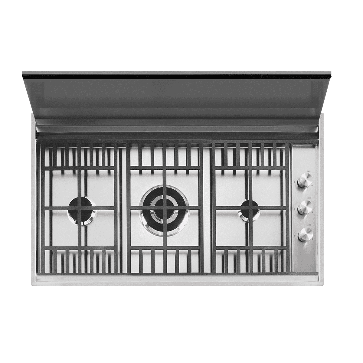 Plita incorporabila pe gaz, Barazza, Lab, 3 arzatoare, 90 cm, inox