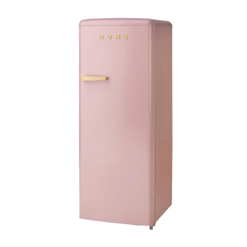 Frigider Retro, DOMO, 218 litri, roz pastel