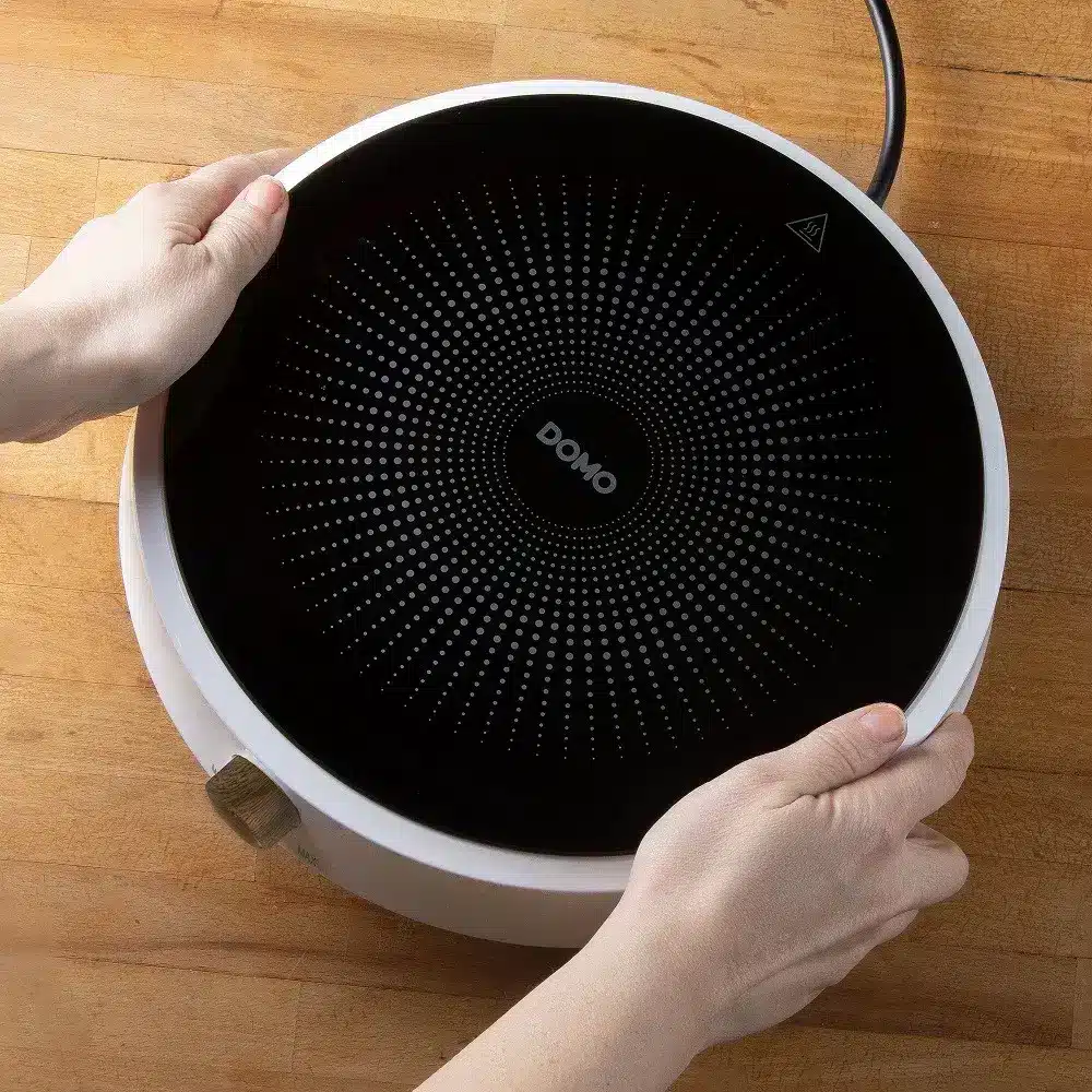 Plita electrica cu inductie, DOMO, 2000 W, 1 zona, alb