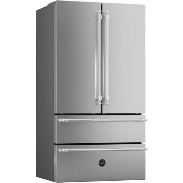 Frigider side by side, 636 litri, Bertazzoni, French Door, colectie Heritage, inox