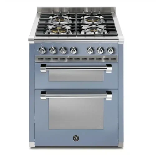 Aragaz, Steel Cucine, 70 cm, 4 arzatoare, 2 cuptoare, colectie Ascot, bleu
