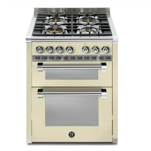 Aragaz, Steel Cucine, 70 cm, 4 arzatoare, 2 cuptoare, colectie Ascot, crem