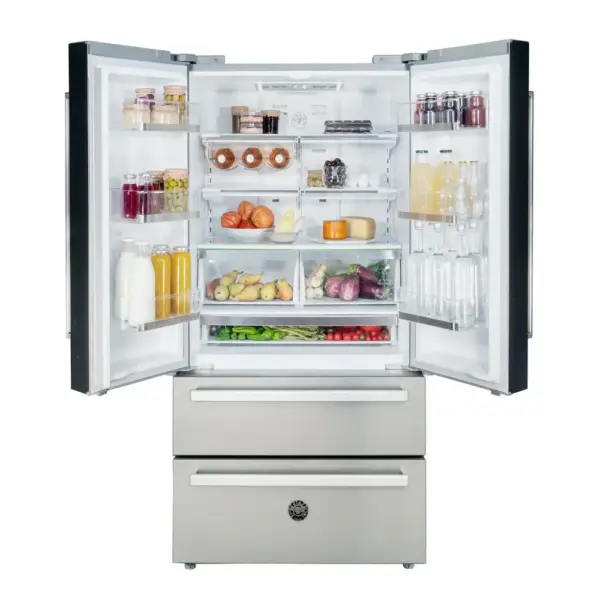 Frigider side by side, 636 litri, Bertazzoni, French Door, colectie Heritage, inox