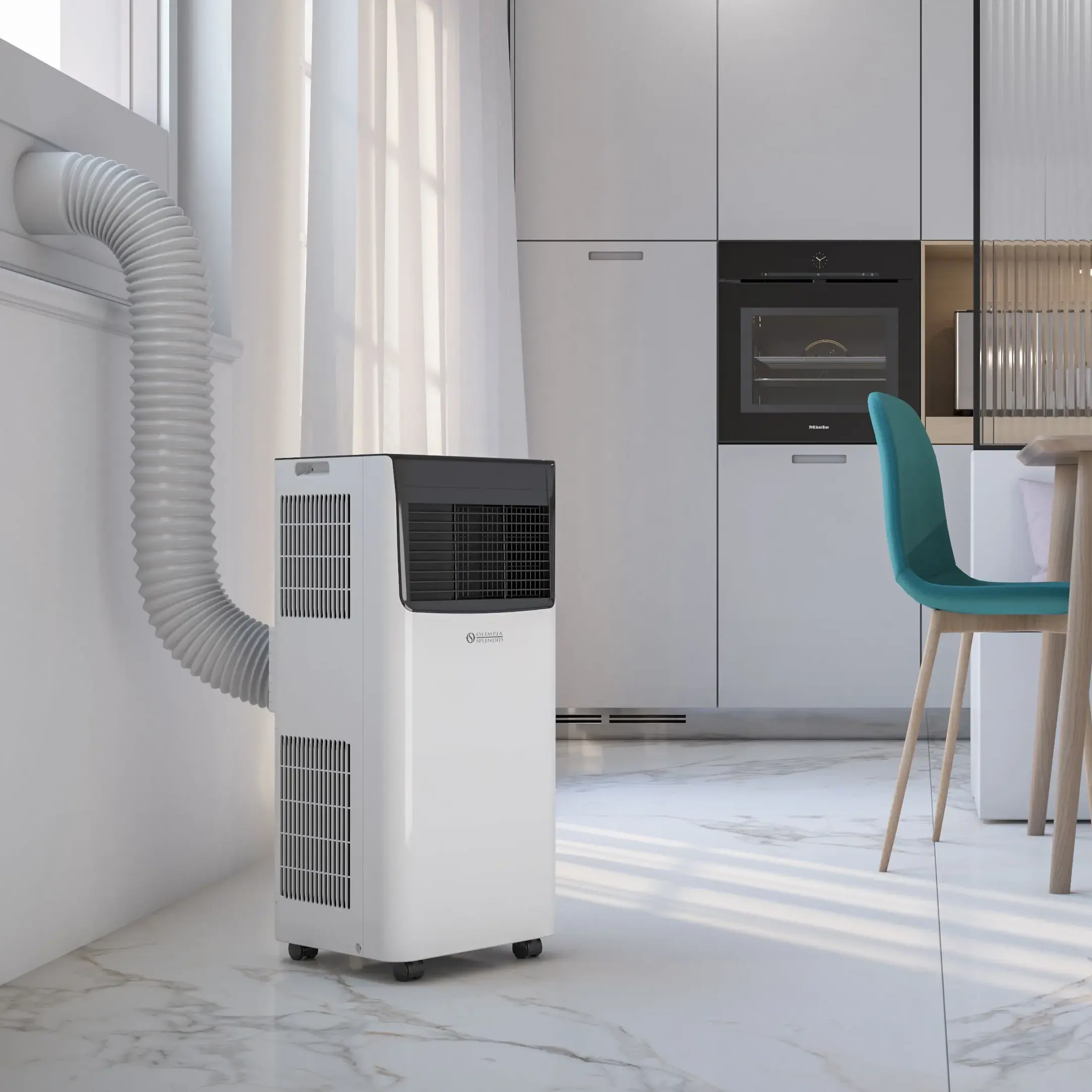 Aparat de aer conditionat portabil, Olimpia Splendid, Dolceclima Compact 10 SB WiFi, 10000 BTU, alb