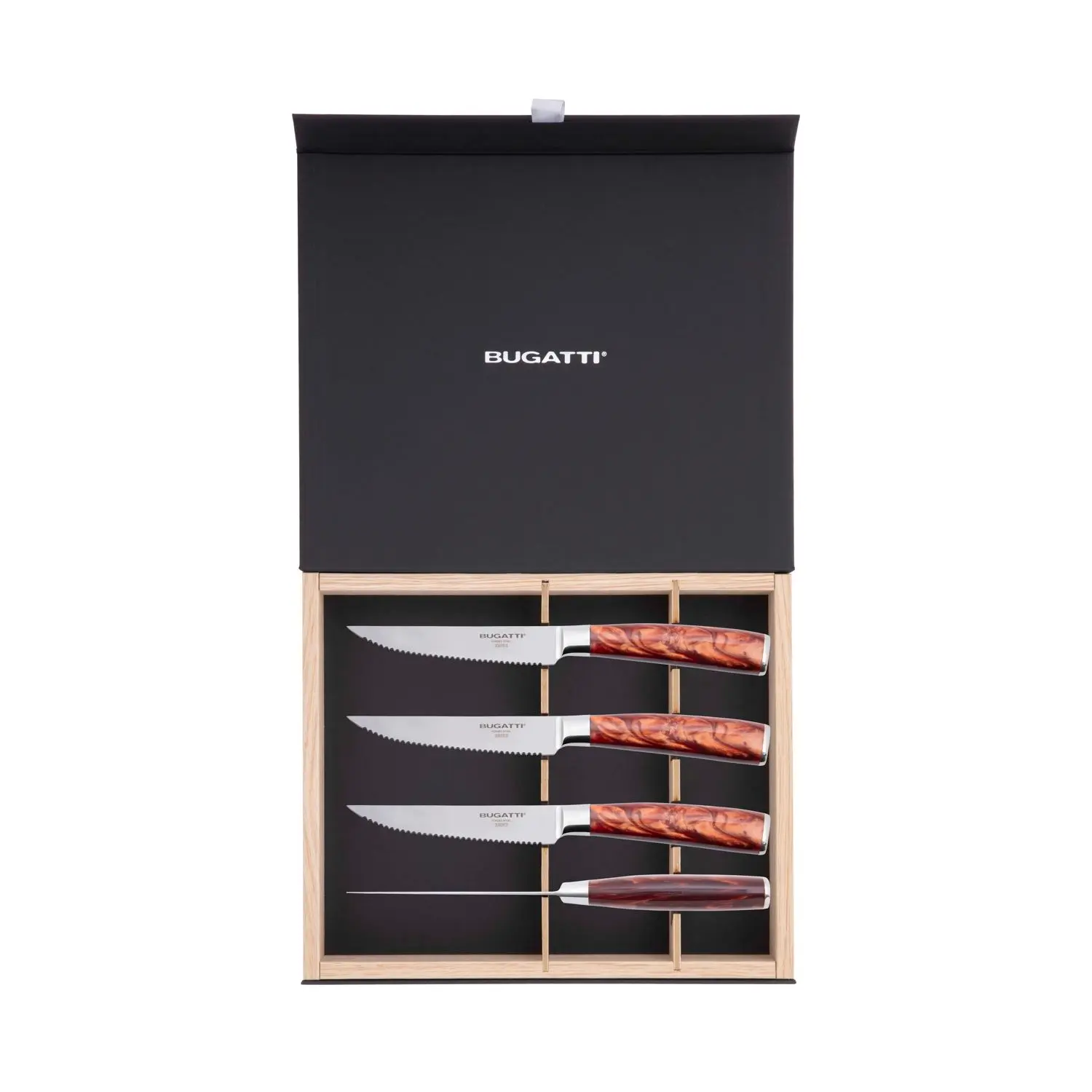 Set 4 cutite pentru friptura, Casa Bugatti, Brasserie, maro