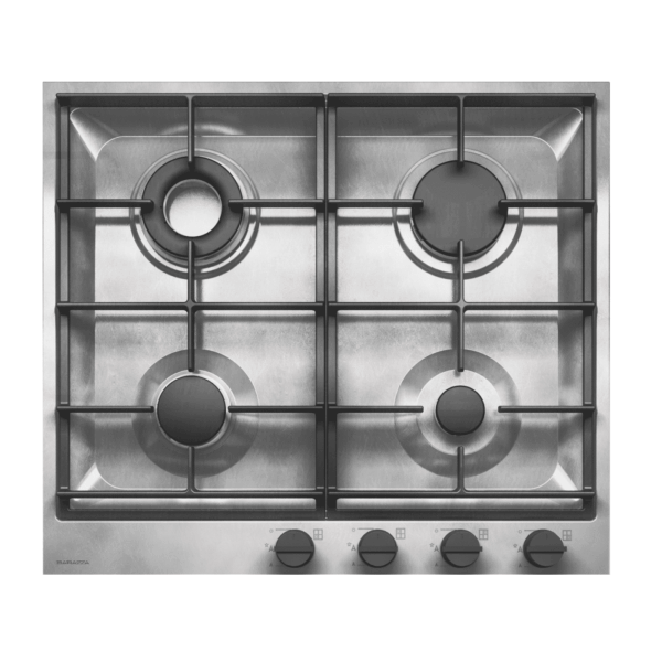 Plita incorporabila pe gaz, Barazza, B_Free Vintage, 4 arzatoare, 60 cm, inox