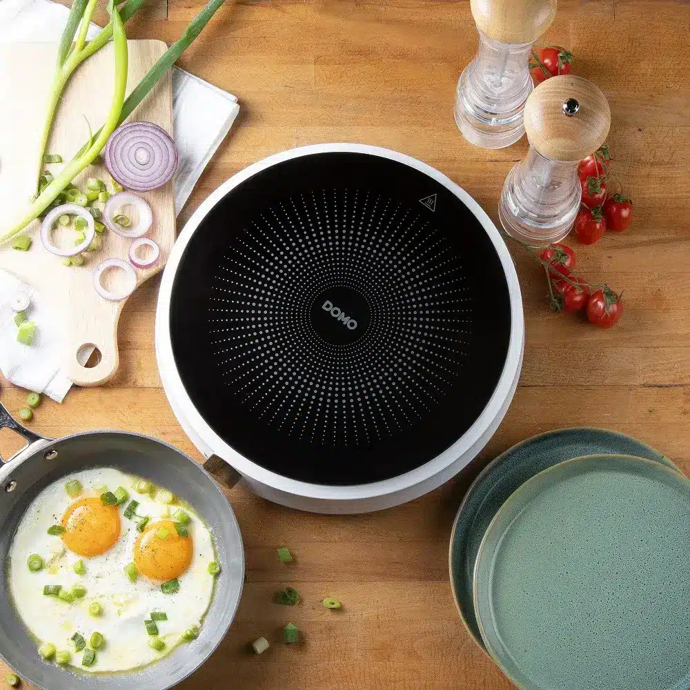 Plita electrica cu inductie, DOMO, 2000 W, 1 zona, alb