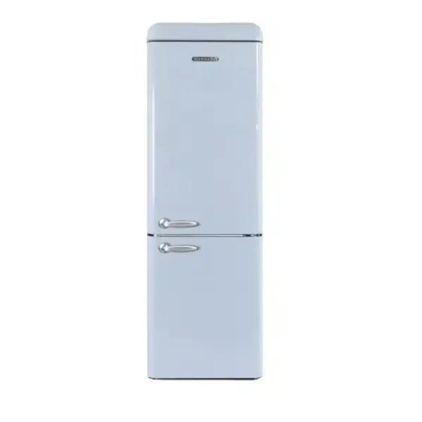 Combina frigorifica Retro, Schneider, 304 litri, blue pastel