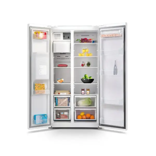 Frigider side by side cu dozator de apa/gheata, Schneider, 556 litri, alb