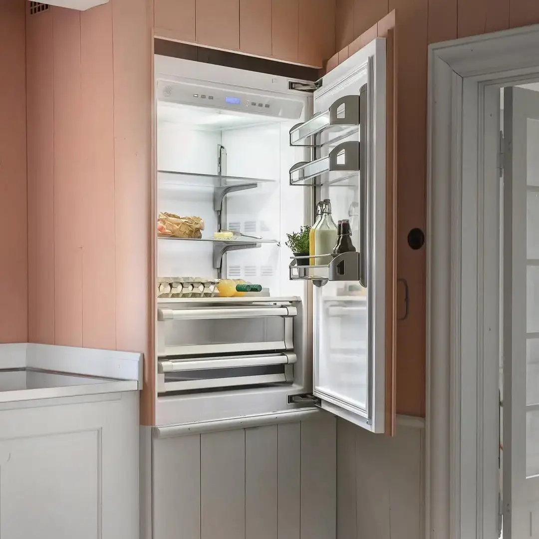 Combina frigorifica incorporabila, 556 litri, Bertazzoni, French Door, colectie Heritage, alb