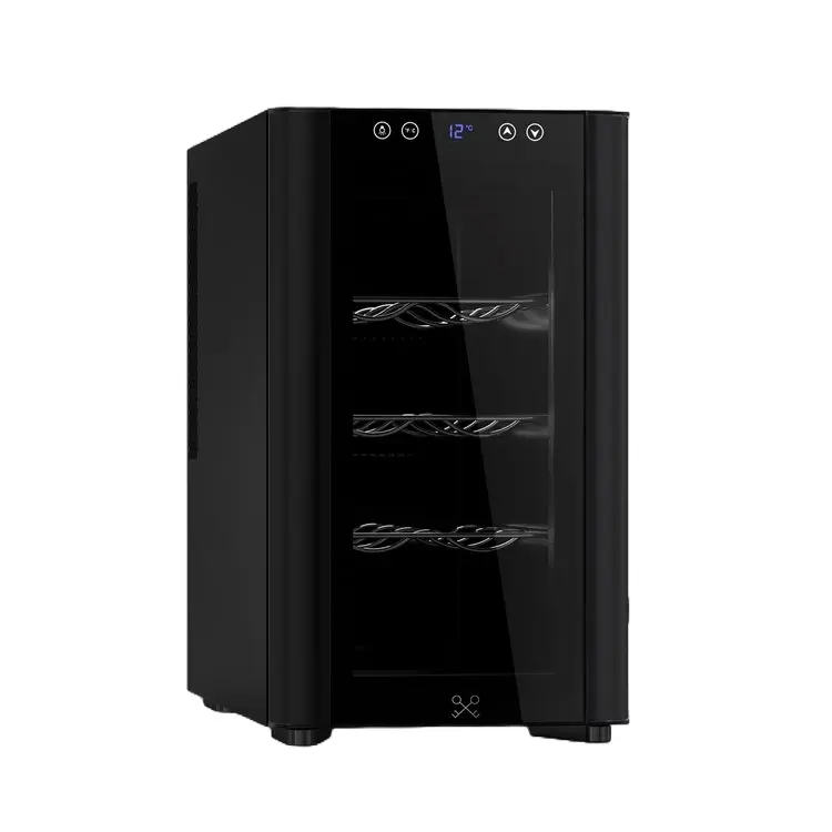 Racitor de vin, 8 sticle, LES PETITS CHAMPS, CAVSB8, negru