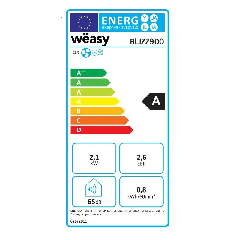 Aparat de aer conditionat portabil, Weasy, BLIZZ900, 7000 BTU, alb