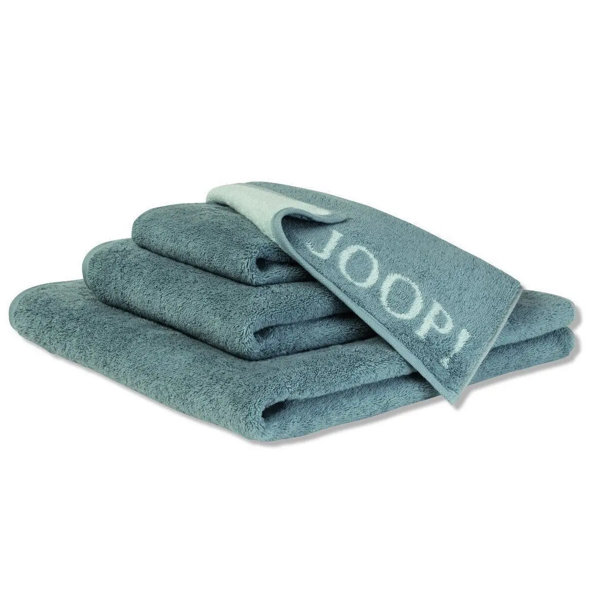 Prosop de baie, 80x150 cm, JOOP!, 100% bumbac, colectie Doubleface, turcoaz