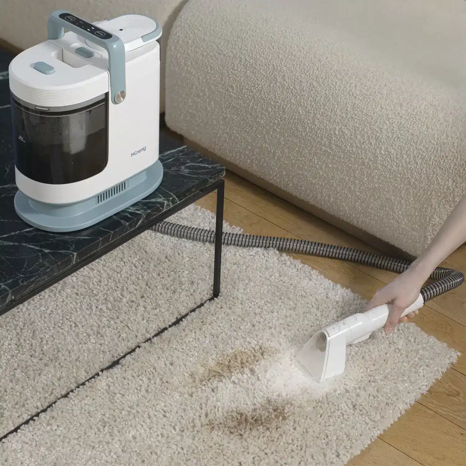 Aparat de curatat pentru textile si tapiterie, H.Koenig, TWT99, 1700 W, alb