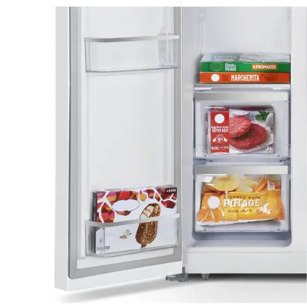 Frigider side by side cu dozator de apa/gheata, Schneider, 556 litri, alb