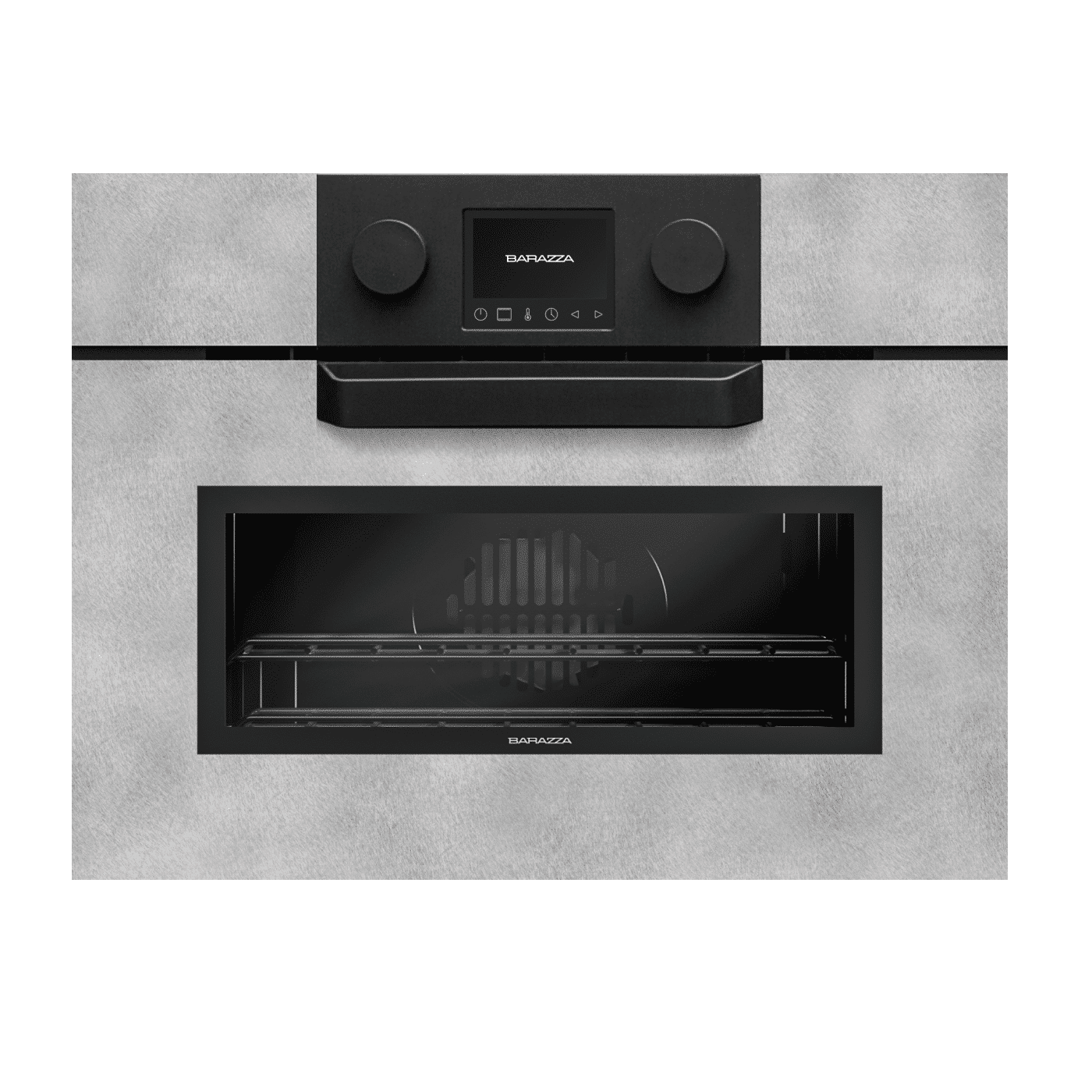 Cuptor electric si microunde 2in1 incorporabil, 40 litri, Barazza, Icon Mat, gri