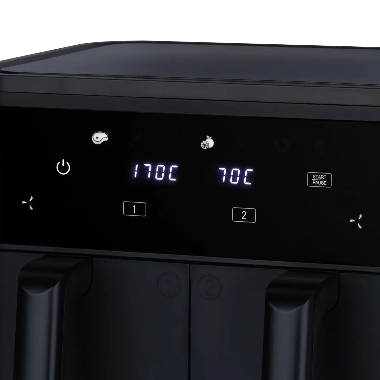 Friteuza dubla cu aer cald Air Fryer, H.Koenig, FRY900, 2400 W, 9 litri, negru