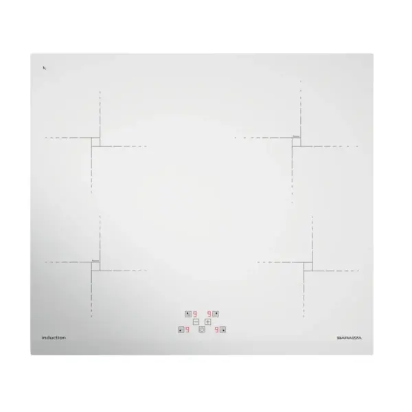 Plita incorporabila cu inductie, Barazza, 4 zone, alb