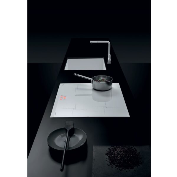 Plita incorporabila cu inductie, Barazza, 4 zone, alb