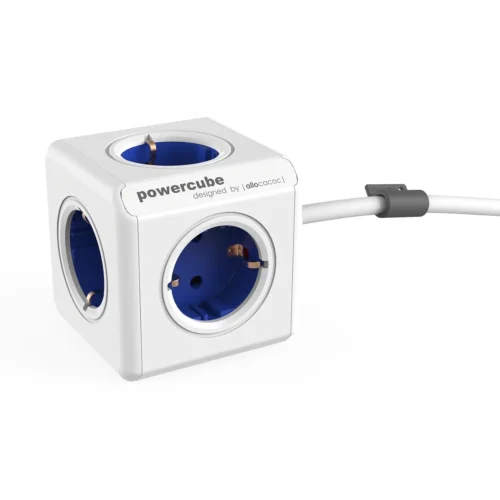 Prelungitor cubic, Powercube by Allocacoc, 4 prize, 1.5m, alb/albastru