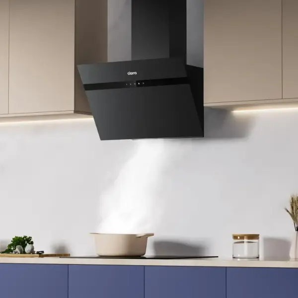 Hota de perete, Ciarra, CBCG6736H-G, 650 m³/h, 60 cm, negru