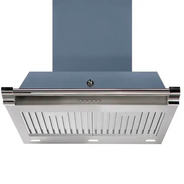 Hota de perete, Steel Cucine, 900 m³/h, 70 cm, colectie Ascot, bleu