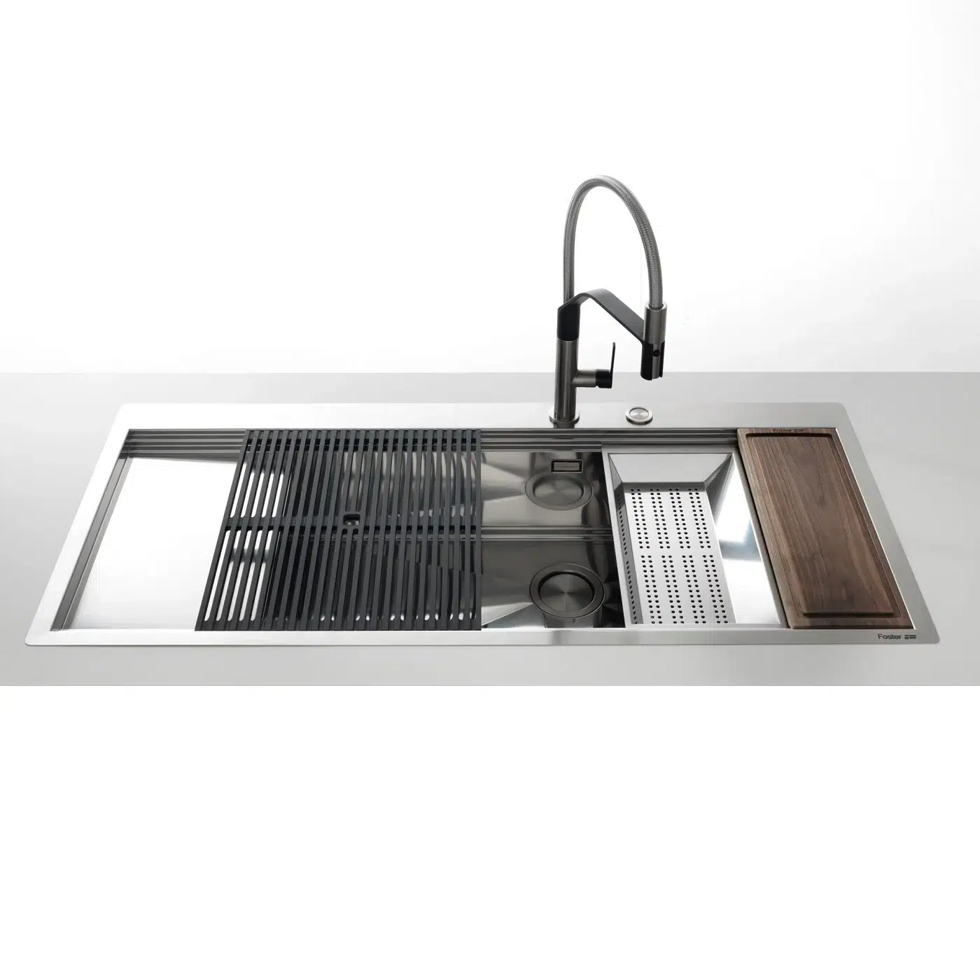 Chiuveta de bucatarie premium, Foster, Milanello, 49 x 52 cm, inox