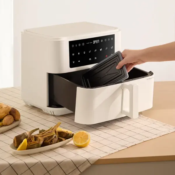 Friteuza cu aer cald, CREATE, Air Fryer Dual, 10 l, crem