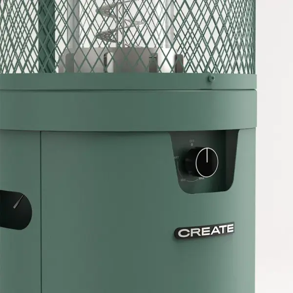 Incalzitor de terasa pe gaz, CREATE, Fire Round Heater, 8000 W, sage