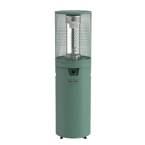 Incalzitor de terasa pe gaz, CREATE, Fire Round Heater, 8000 W, sage
