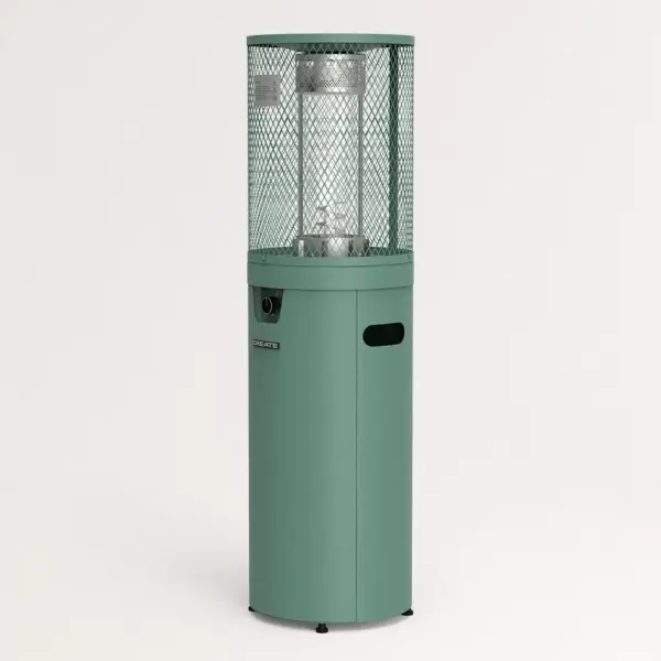 Incalzitor de terasa pe gaz, CREATE, Fire Round Heater, 8000 W, sage