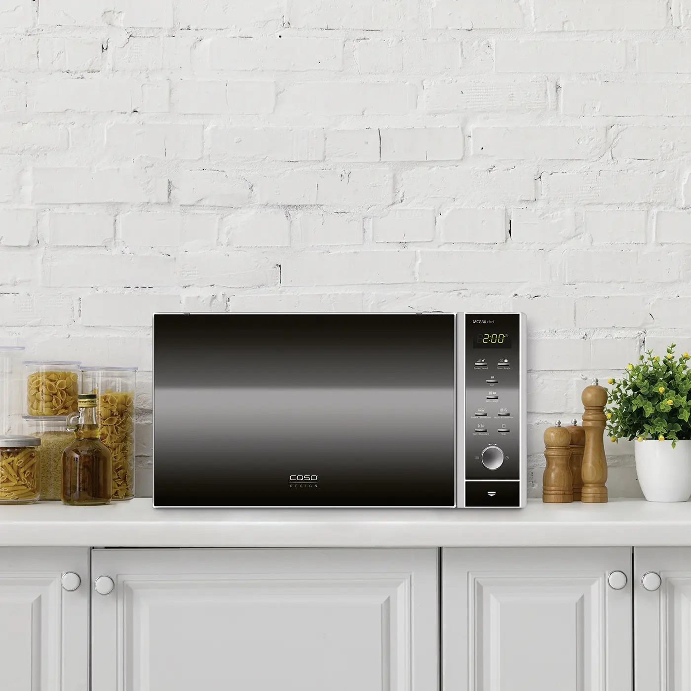 Cuptor cu microunde 3in1, 30 litri, Caso Germany, argintiu