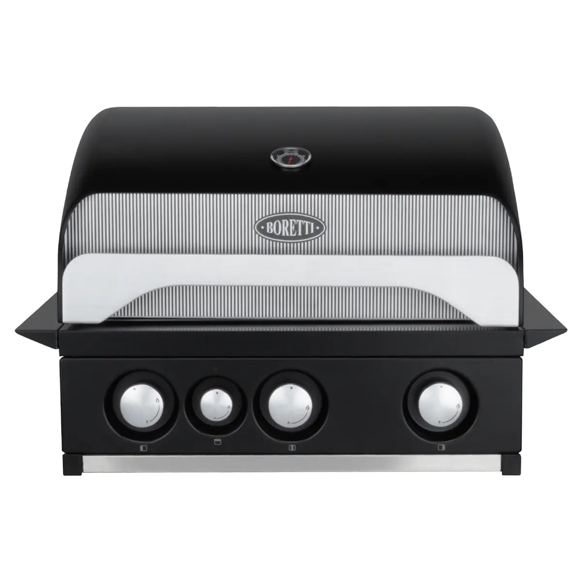 Gratar pe gaz, Boretti, Leonardo Top, 4 arzatoare, 58x42 cm, negru