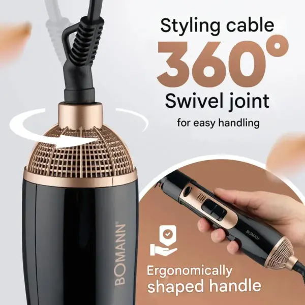 Perie electrica pentru coafat, ProfiCare, maro