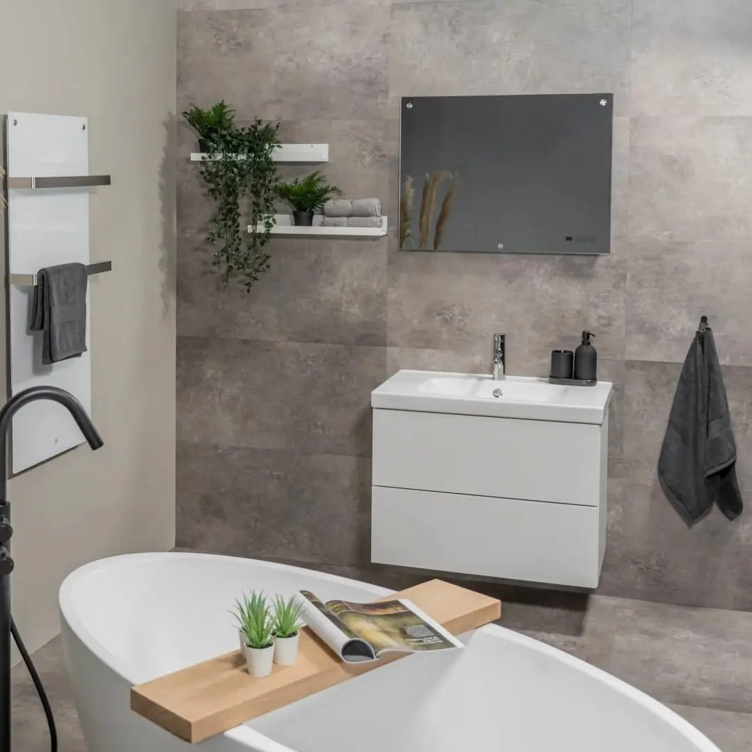 Panou radiant tip oglinda cu infrarosu, Eurom, Sani WiFi 600, argintiu