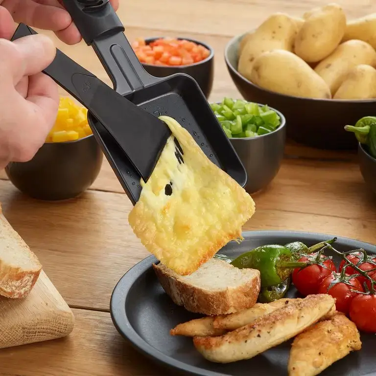 Plita grill si raclette cu fondue 3in1, Severin, 1400 W, 8 persoane, negru