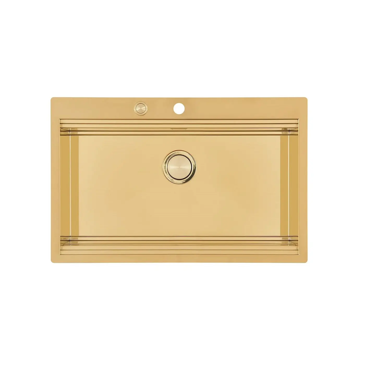 Chiuveta de bucatarie premium, Foster, Milanello, 80 x 52 cm, finisaj PVD, auriu